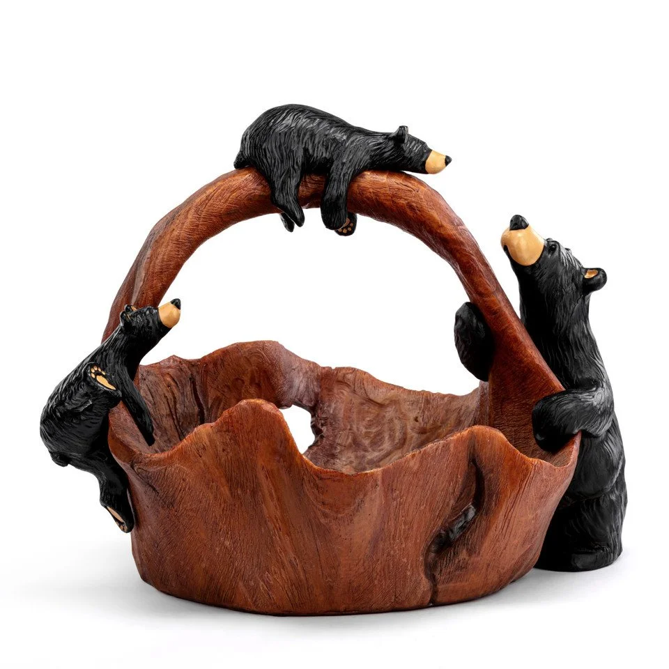 Jeff Fleming Bears - Bear Timber Grand Basket — Bear Country Gallery